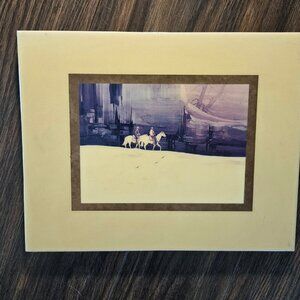 Vintage MICHAEL ATKINSON Watercolor Print, "Canyon Walls" Mounted on Tile & Wood
